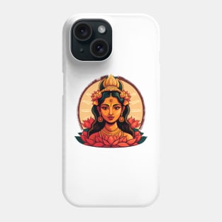 Divine lady goddess artistic graphic stylized sacred feminine Phone Case