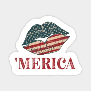 Funny 4th of July Merica Magnet