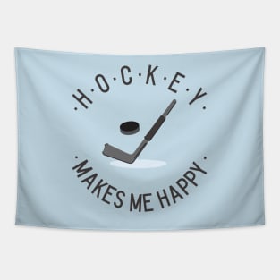 Hockey makes me happy Tapestry