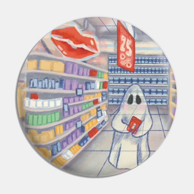 Ghost in a pharmacy Pin by danyellysdoodles