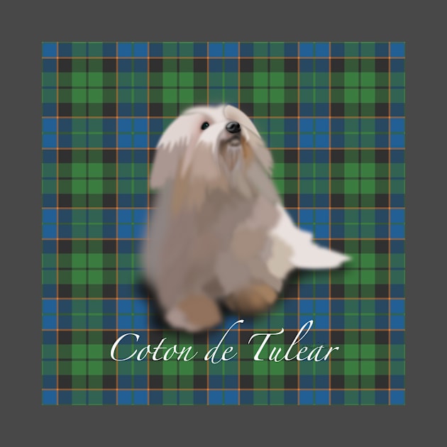 coton de tulear tartan by Coton de Tulear T-shirts