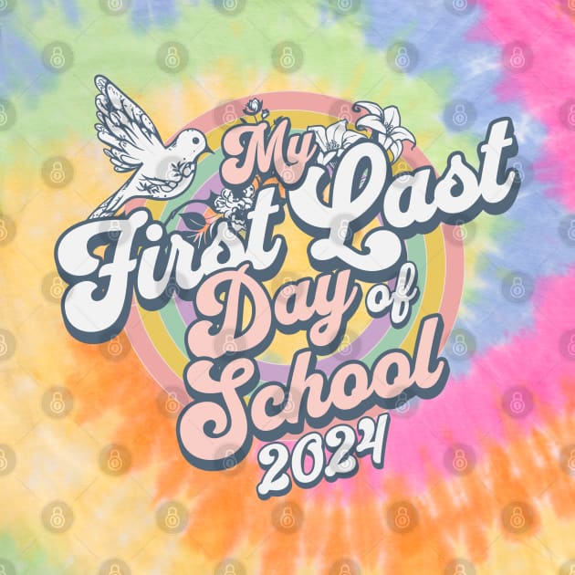 My First Last School Day of 2024 Groovy School Senior by Contentarama