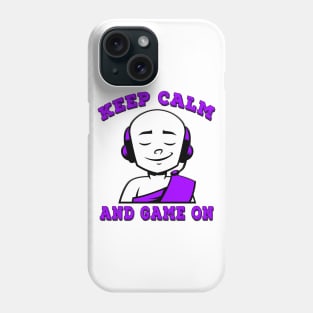 Keep Calm And Game On Purple Phone Case