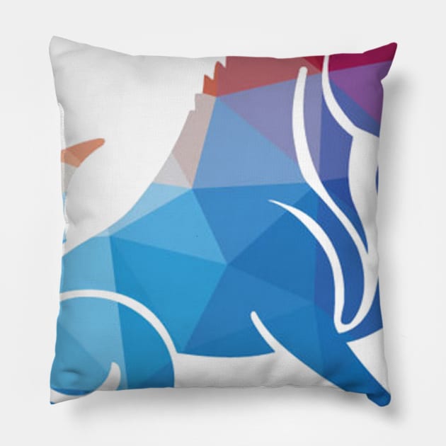 Capricorn symbol silhouette Pillow by Redbooster