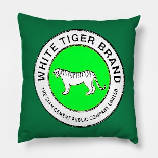 White Tiger - Green Pillow