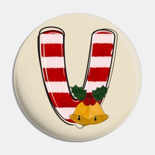 Letter V (Christmas Alphabet) Pin