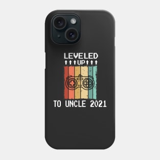 Leveled Up To Uncle 2021 - Pregnancy Announcement New Uncle Retro - Funny Maternity Gift For Gamer Lover Phone Case