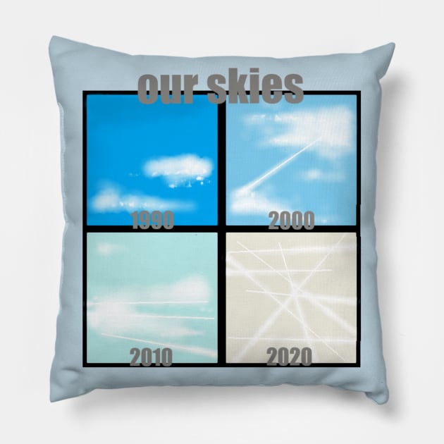 ChemTrails 01 Pillow by CristianoMarzio