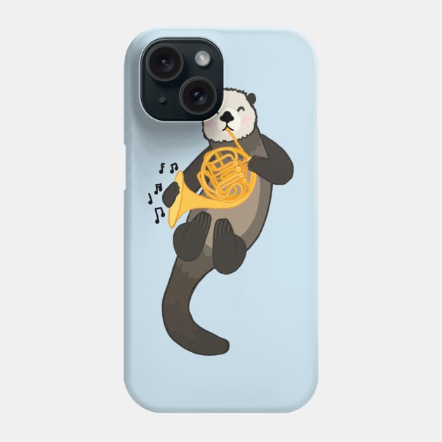 French Horn Sea Otter Phone Case by Artstuffs121