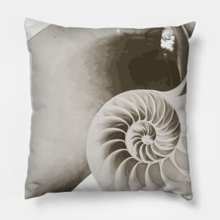 Open Nautilus Shell Pillow