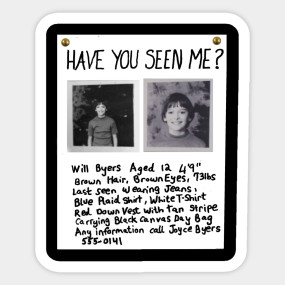 HAVE YOU SEEN ME? - Will Byers Missing Poster - Stranger ...