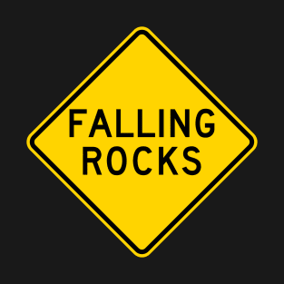 Falling Rocks Sign T-Shirt