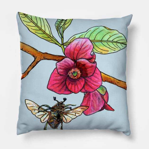 Pawpaw and Bumble Beetle Pillow by ThisIsNotAnImageOfLoss