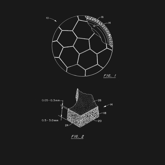 Soccer Ball Vintage Patent Drawing by TheYoungDesigns