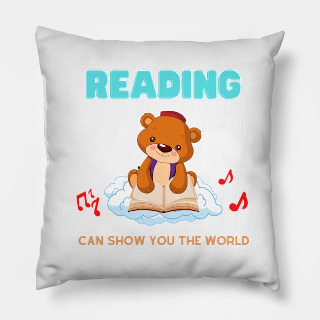 Reading will take you everywhere Pillow by Bubbly Tea