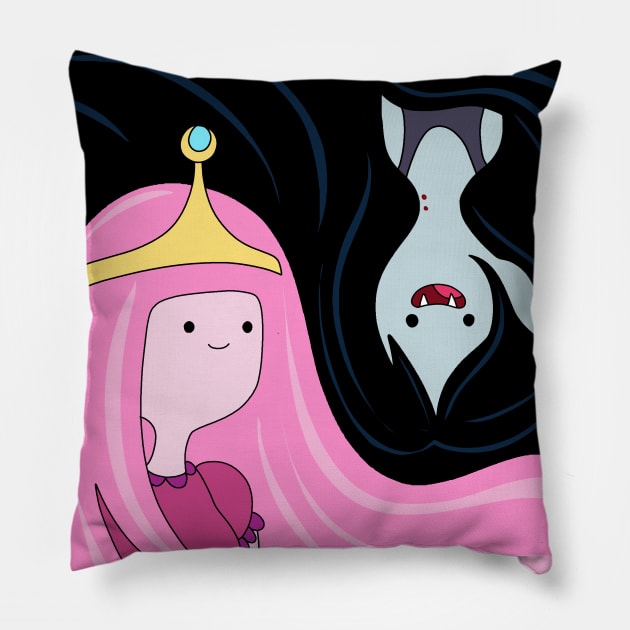 Princess Bubblegum and Marceline Pillow by valentinahramov