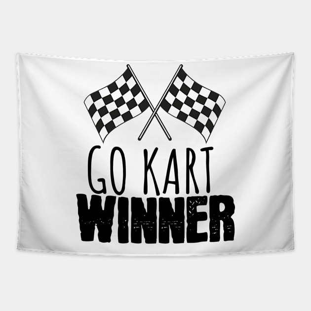 Go kart Winner Tapestry by maxcode