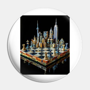 Urban Strategy: Chess City Skyline Tee Pin