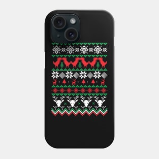 Ugly Dinosaur Christmas Sweater T Rex Phone Case