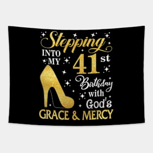 Stepping Into My 41st Birthday With God's Grace & Mercy Bday Tapestry