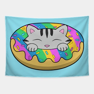 Pastel Donut Cat Tapestry