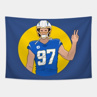 joey bosa peace sign Tapestry