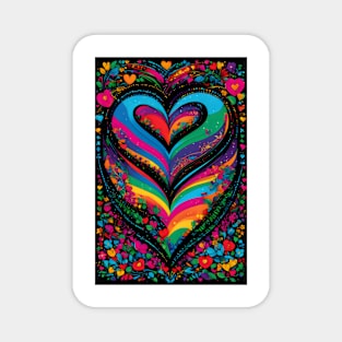 Colourful heart valentine's day gift Magnet