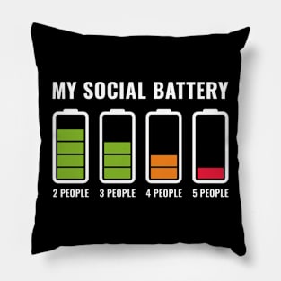 My Social Battery Pillow