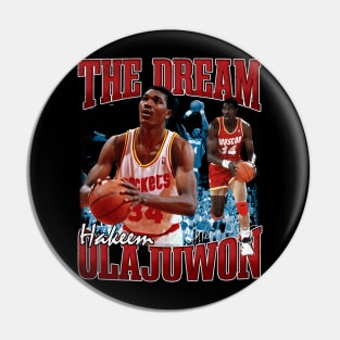 Hakeem Olajuwon The Dream Basketball Legend Signature 80S 90S Bootleg Rap Pin