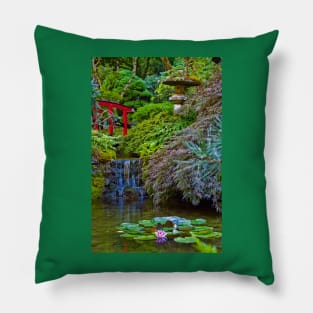 Canada. BC. Butchart Gardens. Japanese Garden. Pillow