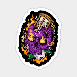 Skull burn Magnet