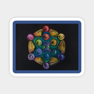 Metatron's Rainbow Cube Magnet