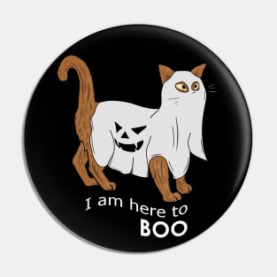 Halloween Cat is Here to Boo Pin