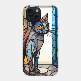 A Stained Glass Cat Phone Case