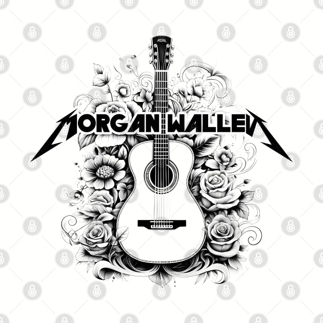 Morgan Wallen Guitar Floral by SIMPLE SKETCH