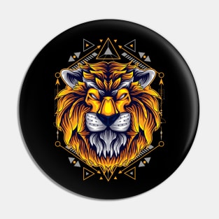 lion face head portrait Pin