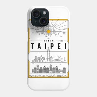 Taipei Minimal Lineal Poster Phone Case