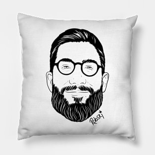 Cute Bruno - black lines Pillow