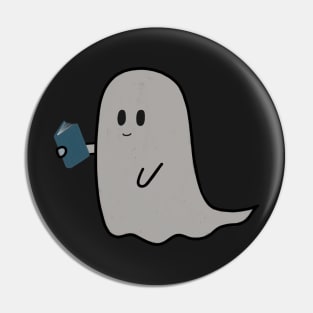 bookish little ghost reading a book - cute halloween Pin