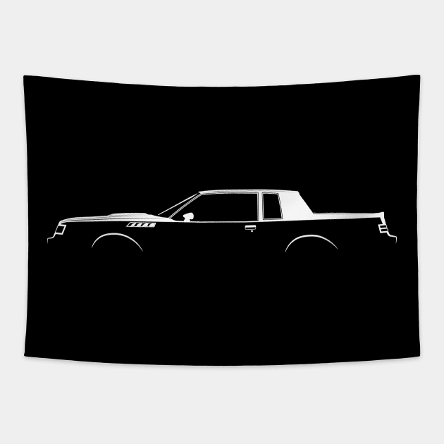 Buick GNX Silhouette Tapestry by Car-Silhouettes