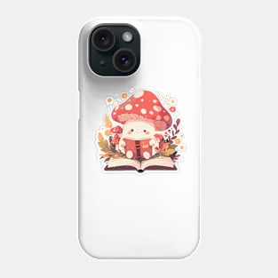 Cute Bookish Mushroom Phone Case