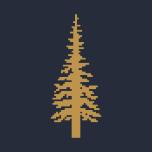 Retro Pixel Tree - Golden Edition T-Shirt