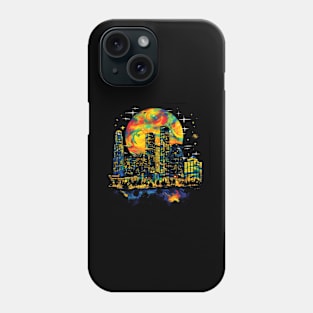 San Jose California Psychedelic Trip A 3D Cityscape Phone Case