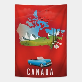 Canada Travel Map Tapestry