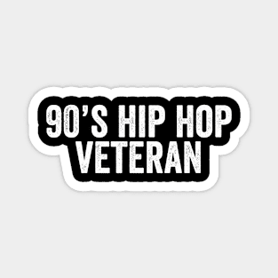 Vintage 90's Hip Hop Veteran White Magnet