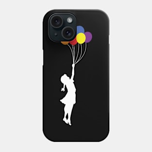 Balloon Girl - Rainbow Balloons Phone Case