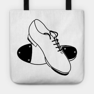 Tap Shoes -Drawn in black line. Tote
