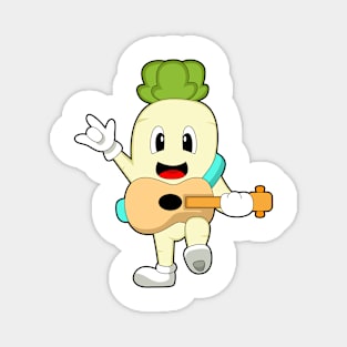 Radish Musician Guitar Music Magnet