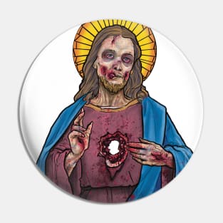 jesus zombie Pin