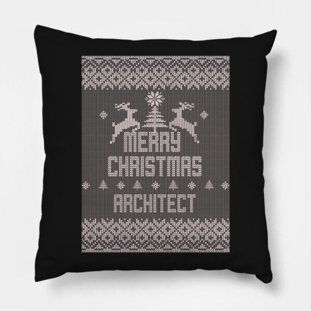 Merry Christmas ARCHITECT Pillow by ramiroxavier